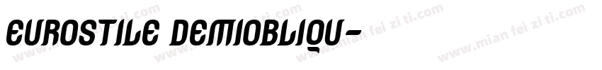 Eurostile DemiObliqu字体转换